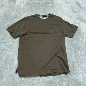 Wrangler Mens Brown Crewneck T-Shirt With Pocket Size L a1231